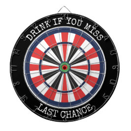 Trinke, wenn du verfehlst Lustiger Dartboard Bar D Dartscheibe