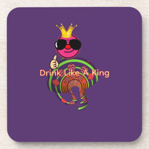 Trinke wie ein König Purpur Getränkeuntersetzer