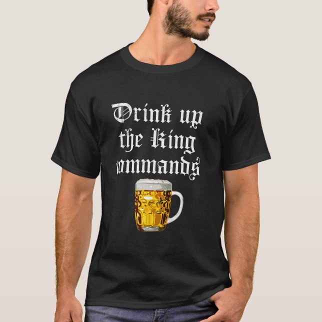 Trinken auf dem Chef spricht Biertrinker Sprichwor T-Shirt (Vorderseite)