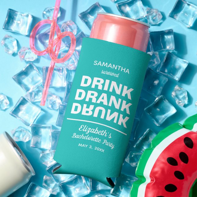 Trinken Betrunkener Junggeselinnen-Abschied trinke Selters Dosenkühler (In Situ Sommer)