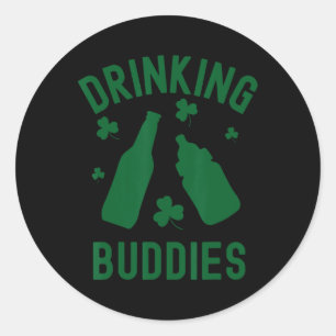 Trinken Buddies St Patrick's Day Kleeblatt Beer Da Runder Aufkleber