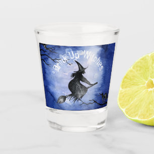 Trinken Hexen Blue Cat Spooky Schnapsglas