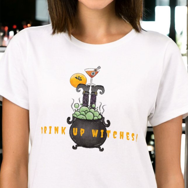 Trinken Hexen Halloween lustig Spooky Niedlich T-Shirt (Von Creator hochgeladen)