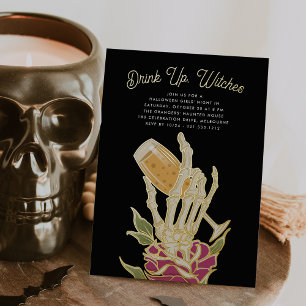 Trinken, Hexen   HALLOWEEN-PARTY Folieneinladung