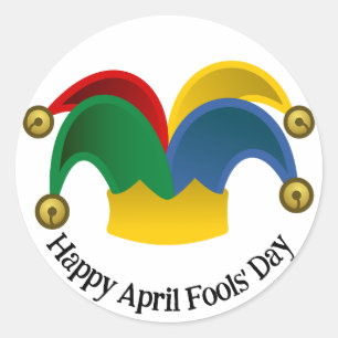 Trinken Jesters April Narren Day Runder Aufkleber