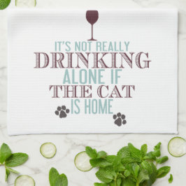 Trinken mit der Katze | Funny Kitetücher Küchentuch