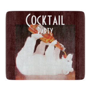 TRINKEN POLAR BÄR FLASCHE Cocktailparty Schneidebrett