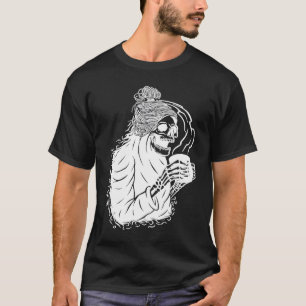 Trinken Sceleton Kaffeetrinker Barista Espresso T-Shirt