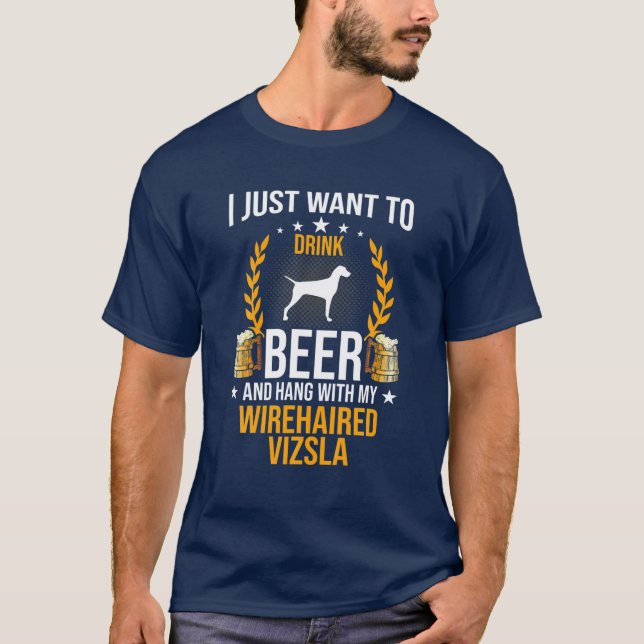 Trinken Sie Bier und halten Sie mit meinem Drahtha T-Shirt (Vorderseite)