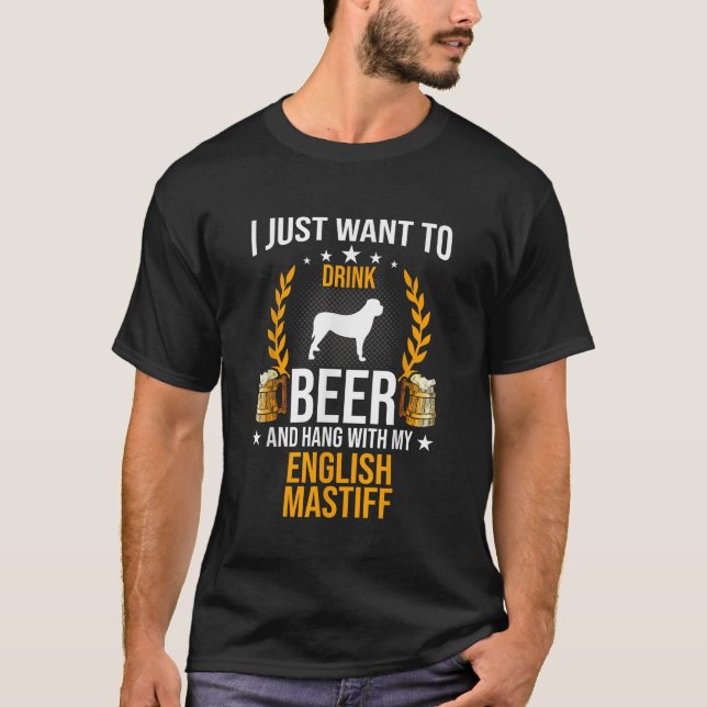 Trinken Sie Bier und halten Sie mit meinem englisc T-Shirt (Vorderseite)