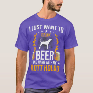 Trinken Sie Bier und halten Sie mit meinem Hund au T-Shirt