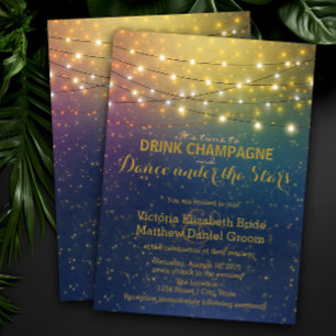 Trinken Sie Champagner-Tanz unter den Sternen Hoch Einladung