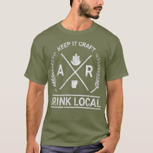 Trinken Sie die Vintage Bierbrauerei in Arkansas T-Shirt
