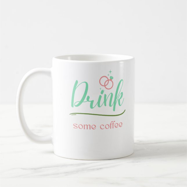 Trinken Sie etwas Kaffee Kaffeetasse (Links)