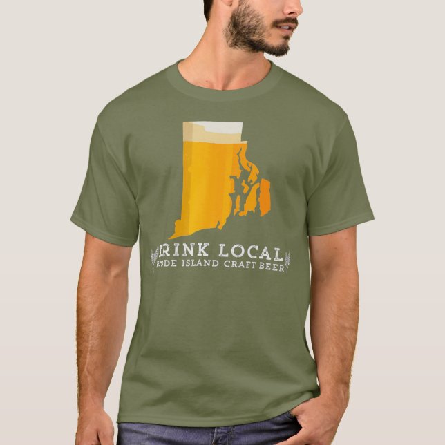 Trinken Sie gutes einheimisches Handwerk Bierinsel T-Shirt (Vorderseite)