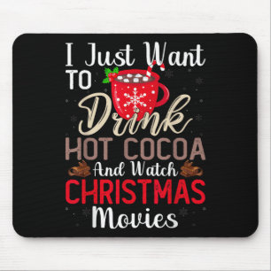 Trinken Sie heiße Schokolade und genießen Sie die  Mousepad