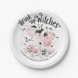 Trinken Sie Hexen Cocktail Halloween Brautparty Pappteller
