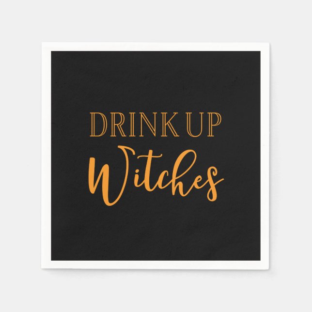 Trinken Sie Hexen Funny Halloween Napkins Serviette (Vorderseite)