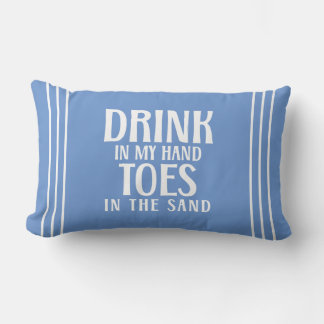 Trinken Sie in meinen Handzehen im Sandstrand-Zita Lendenkissen