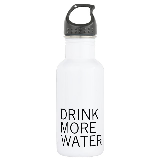 Trinken Sie mehr einfaches Minimalistisches des Edelstahlflasche (Vorderseite)