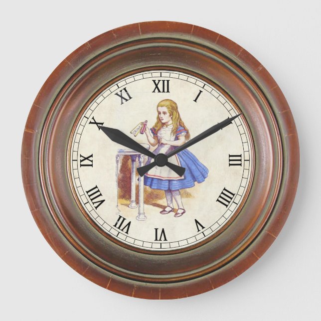 Trinken Sie mich 1 Große Wanduhr (Vorderseite)