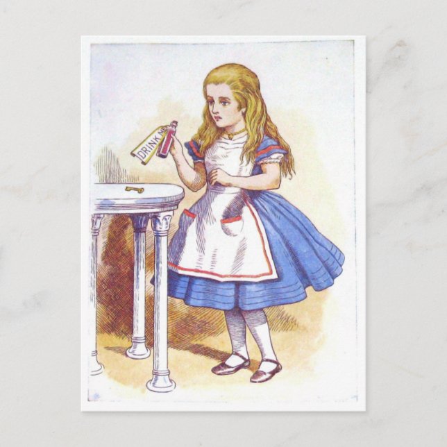 Trinken Sie mich, Alice! Postkarte (Vorderseite)