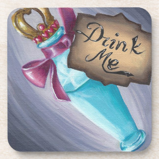 Trinken Sie mich Untersetzer-Alice im Untersetzer