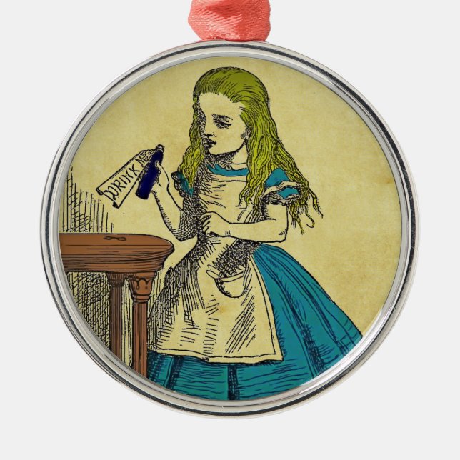 Trinken Sie mich Verzierung Ornament Aus Metall (Vorne)