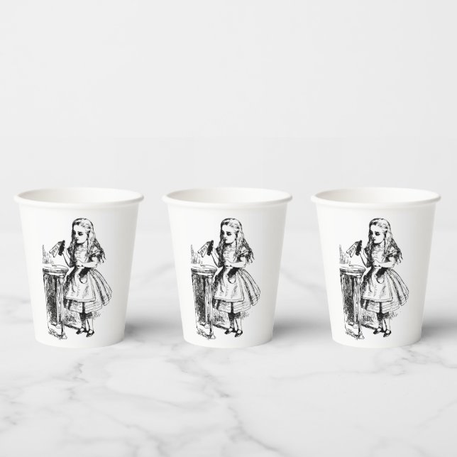Trinken Sie mir Alice im Wunderland Pappbecher (Multi)