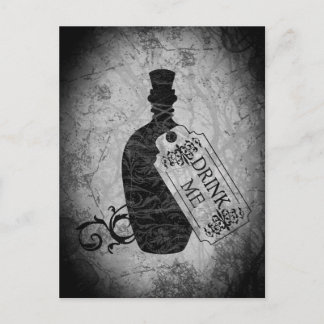 Trinken Sie mir Flasche Grau Postkarte