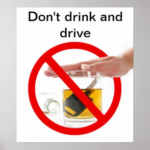 Trinken Sie nicht und fahren Sie Poster