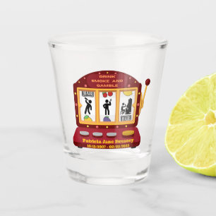 Trinken Sie Rauch und Gamble Shot Glass Schnapsglas