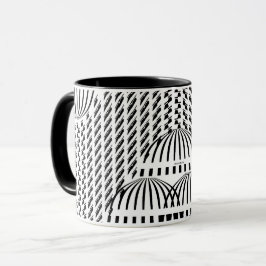 Trinken Sie schwarze und weiße Domes Tasse