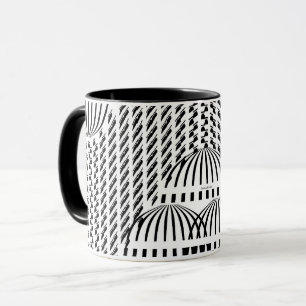 Trinken Sie schwarze und weiße Domes Tasse