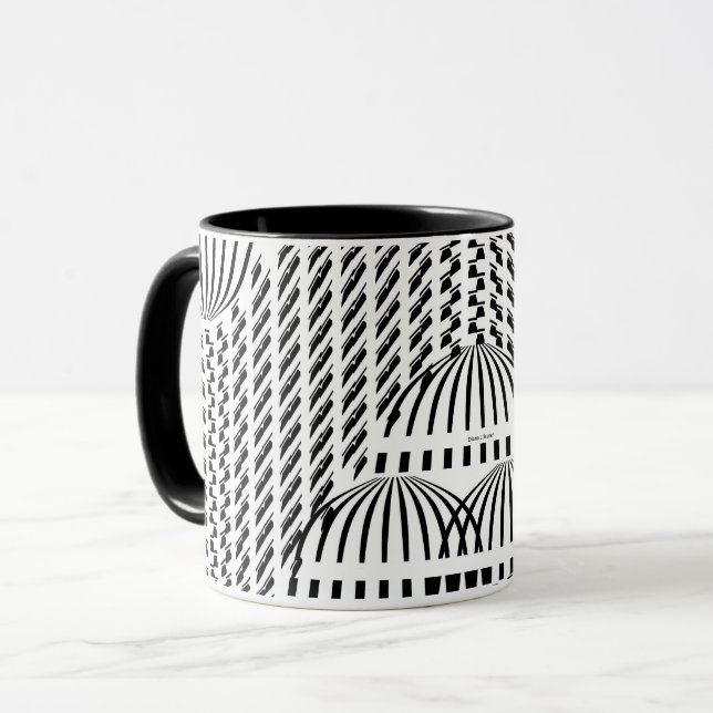 Trinken Sie schwarze und weiße Domes Tasse (Vorderseite Links)