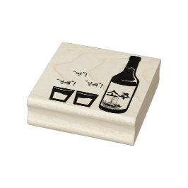 Trinken Sie Soju! "Geonbae" (건 배) "Jjan" (짠) Gummistempel