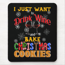 Trinken Sie Wein und backen Weihnachtskekse, Weihn