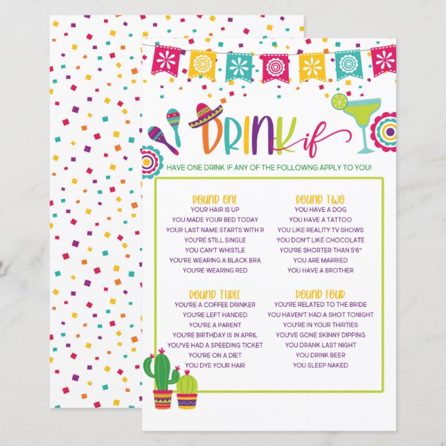 Trinken Sie, wenn Spiel - Fiesta WH (Vorne/Hinten)