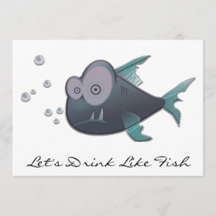 Trinken Sie wie ein Fisch-Cocktail-Party Einladung