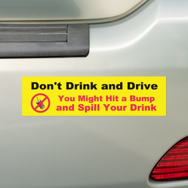 Trinken und fahren Sie nicht Autoaufkleber (Auf Auto)