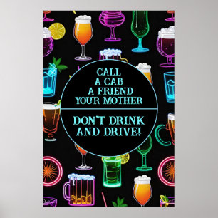 Trinken und fahren Sie nicht Bar Poster