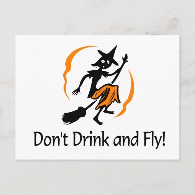 Trinken und fliegen Sie nicht Postkarte (Vorderseite)