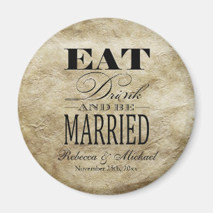 Trinken und Verheiratet sein - Save the Date Magnet