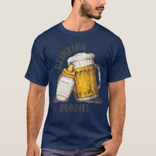 Trinken von Buddies Vater und Babymatching Fist T-Shirt