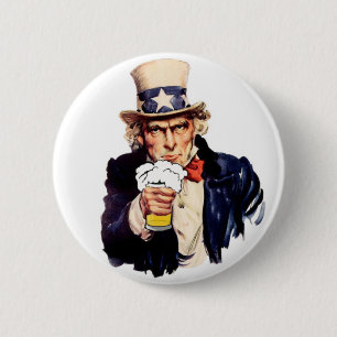 Trinken von Onkel Sam Button