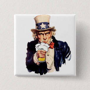 Trinken von Onkel Sam Button