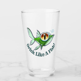 TRINKEN WIE EIN FISCH von Jeff Willis Art Glas