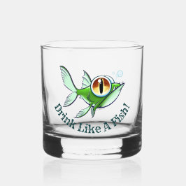 TRINKEN WIE EIN FISCH von Jeff Willis Art Whiskyglas