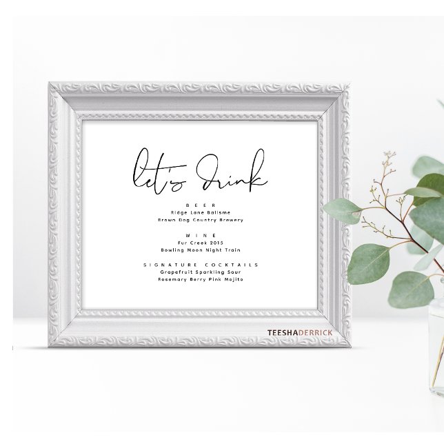 Trinken wir, Bar für Hochzeitsfeier Poster (Von Creator hochgeladen)