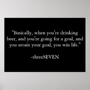 Trinken zum Leben gewinnen Poster